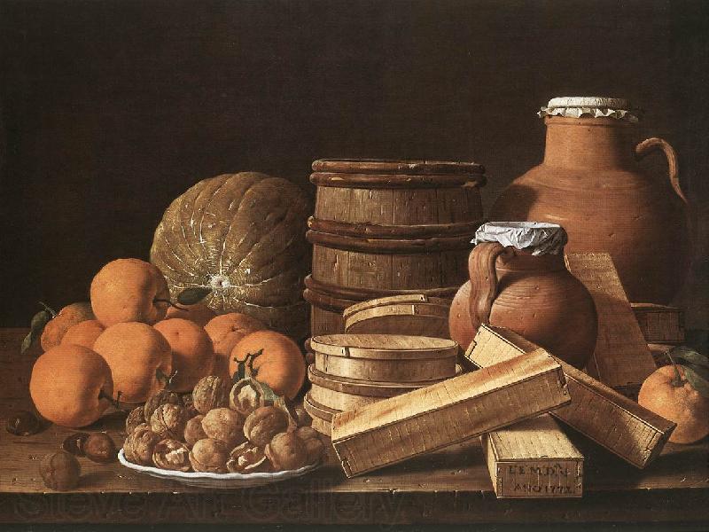 MELeNDEZ, Luis Still Life with Oranges and Walnuts ag France oil painting art